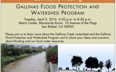 Community Meeting April 5: Gallinas Flood Protection and Watershed Program